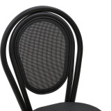 Karrige e palosshme Nacia pakoworld alumini i zi-textilene i zi 45x59x85cm