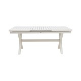 Tavolinë e zgjerueshme Dagyn pakoworld alumin i bardhë 180-240x90x76cm