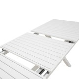 Tavolinë e zgjerueshme Dagyn pakoworld alumin i bardhë 180-240x90x76cm