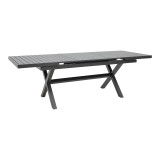 Tavolinë e zgjerueshme Dagyn pakoworld alumin gri i errët 180-240x90x76cm