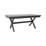 Tavolinë e zgjerueshme Dagyn pakoworld alumin gri i errët 180-240x90x76cm