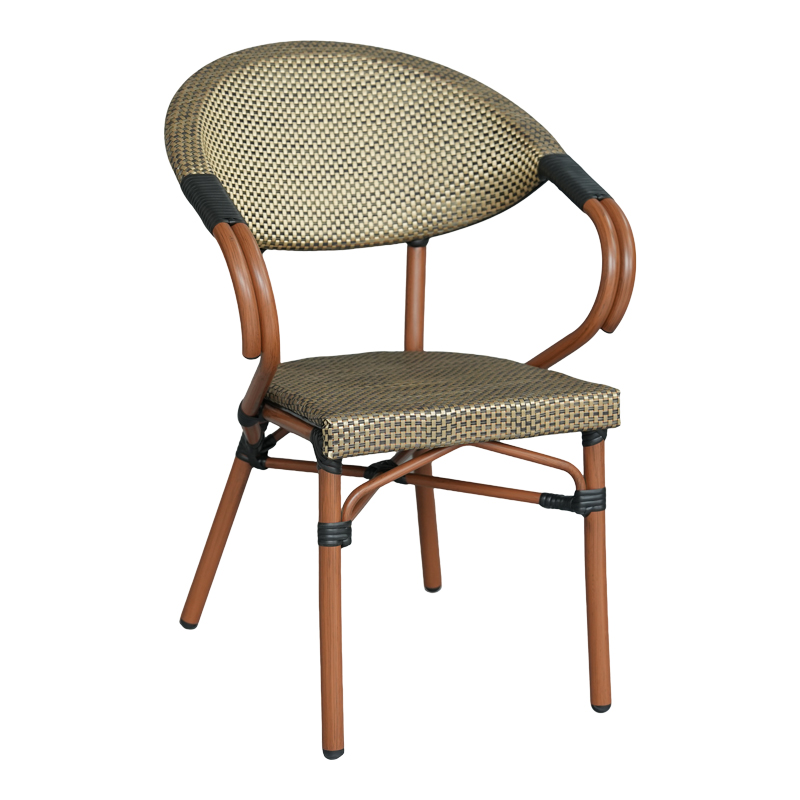 Fotel Isaia pakoworld arrë alumini-tekstilene gold 57x57x83cm