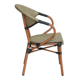 Fotel Isaia pakoworld arrë alumini-tekstilene gold 57x57x83cm