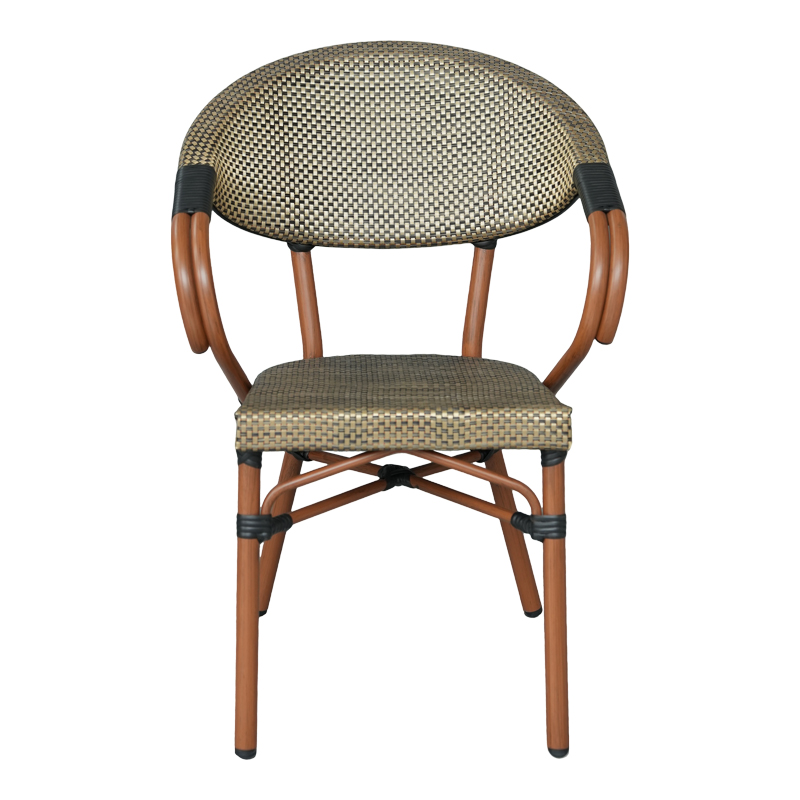 Fotel Isaia pakoworld arrë alumini-tekstilene gold 57x57x83cm