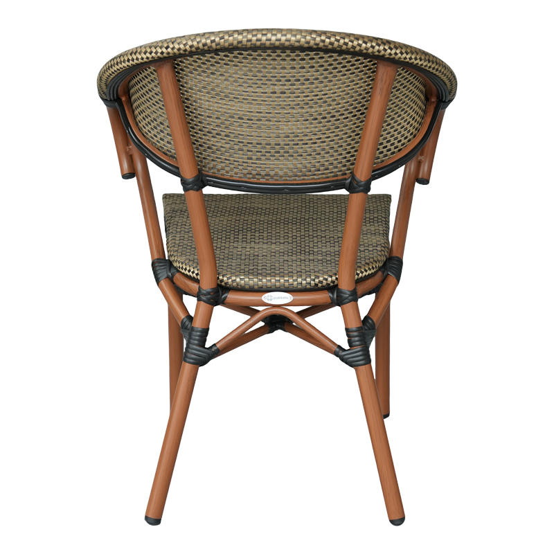 Fotel Isaia pakoworld arrë alumini-tekstilene gold 57x57x83cm