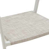 Fotel alumini Glisten pakoworld i palosshëm kornizë e bardhë-tekstil rattan natyral 56x62x77cm