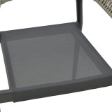 Fotel alumini Elation pakoworld i palosshëm kornizë antracit-tekstil antracit rattan 56x52x76cm