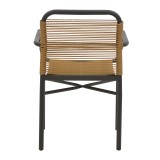 Fotel alumini Clutch pakoworld i grumbullueshëm kornizë antracit-rattan natyral 55x56x80cm
