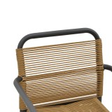 Fotel alumini Clutch pakoworld i grumbullueshëm kornizë antracit-rattan natyral 55x56x80cm