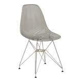 Karrige Adelle pakoworld PP pet gri e qartë-këmbë inox 46x55x81cm