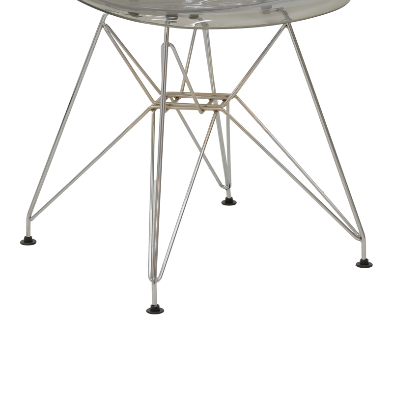 Karrige Adelle pakoworld PP pet gri e qartë-këmbë inox 46x55x81cm