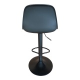 Stol bari Louser pakoworld i rregullueshëm në lartësi pp i zi me jastëk-bazë metalike e zezë 44x46x114cm