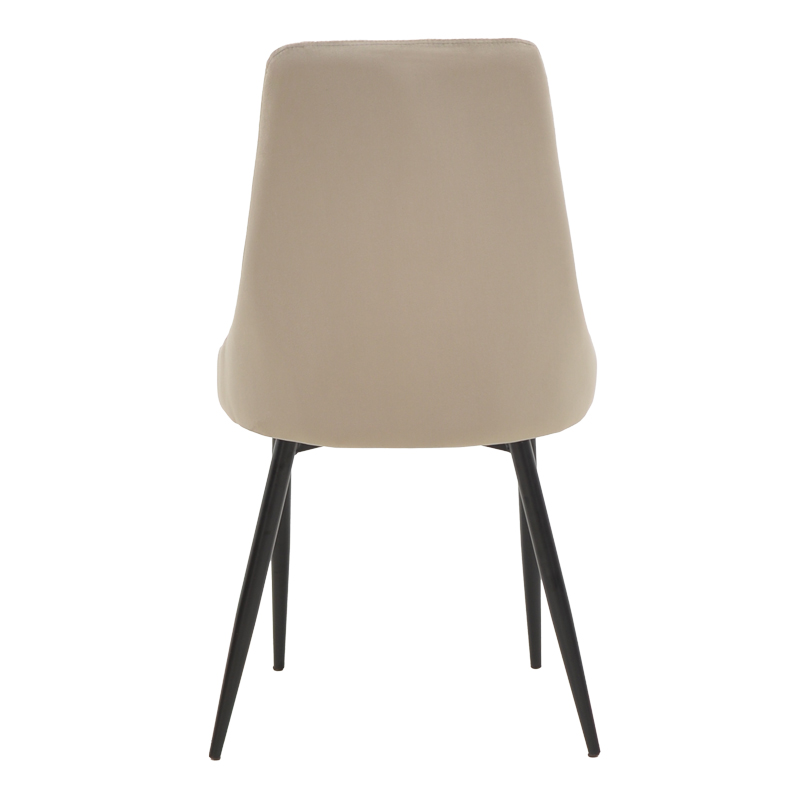 Karrige Azori pakoworld kadife bezhë-gri këmbë metalike e zezë 49x55x85cm