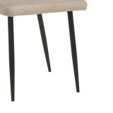 Karrige Azori pakoworld kadife bezhë-gri këmbë metalike e zezë 49x55x85cm
