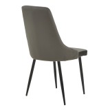 Karrige Azori pakoworld kadife gri e errët-këmbë metalike e zezë 49x55x85cm