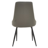 Karrige Azori pakoworld kadife gri e errët-këmbë metalike e zezë 49x55x85cm