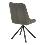 Karrige Wori pakoworld kadife gri e errët-metal këmbë e zezë 48x56x82cm