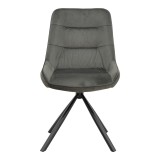 Karrige Wori pakoworld kadife gri e errët-metal këmbë e zezë 48x56x82cm