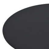 Tavolinë Xuson pakoworld mdf e zezë-këmbë metalike të zeza D80x75cm