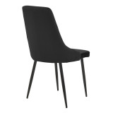 Karrige Azori pakoworld kadife e zezë-këmbë metalike e zezë 49x55x85cm
