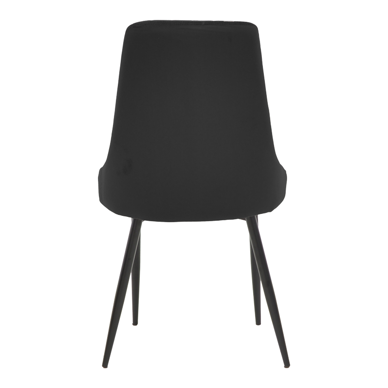 Karrige Azori pakoworld kadife e zezë-këmbë metalike e zezë 49x55x85cm