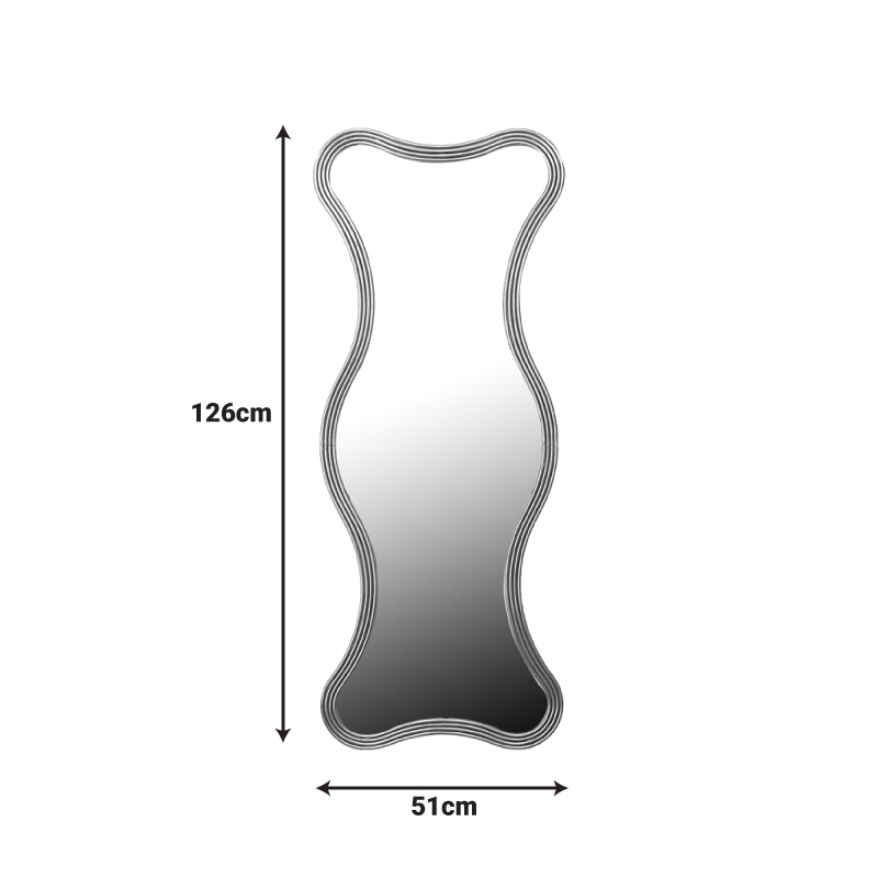Pasqyrë Boulen Inart dru në ngjyrë ari 51x2x126cm