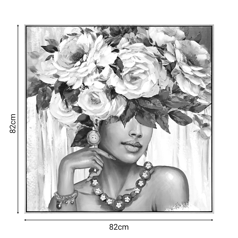 Art muri me kanavacë Flowergirl Inart 82x4,5x82cm