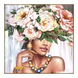 Art muri me kanavacë Flowergirl Inart 82x4,5x82cm