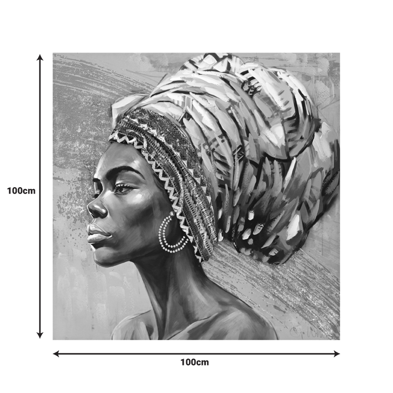 Pikturë në kanavacë Africana I 3D Inart 100x3x100cm