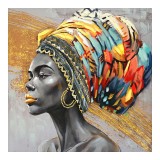 Pikturë në kanavacë Africana I 3D Inart 100x3x100cm