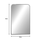 Pasqyrë Classy pakoworld alumin argjendi 50x2.5x80cm