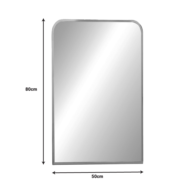 Pasqyrë Classy pakoworld alumin argjendi 50x2.5x80cm