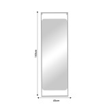 Pasqyrë Piza pakoworld hekur i zi xham 45x2x140cm