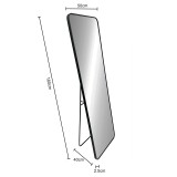Pasqyrë dyshemeje Jayrens pakoworld alumini në argjend-zi 50x40x160cm