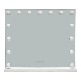 Pasqyrë Led Hollywood pakoworld hekur i bardhë 60x12x52.3cm