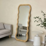 Pasqyrë Zerbon pakoworld mdf në ngjyrë natyrale 60x1.5x155cm