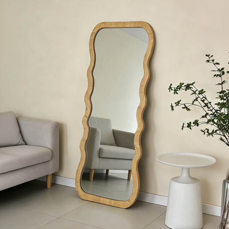 Pasqyrë Zerbon pakoworld mdf në ngjyrë natyrale 60x1.5x155cm