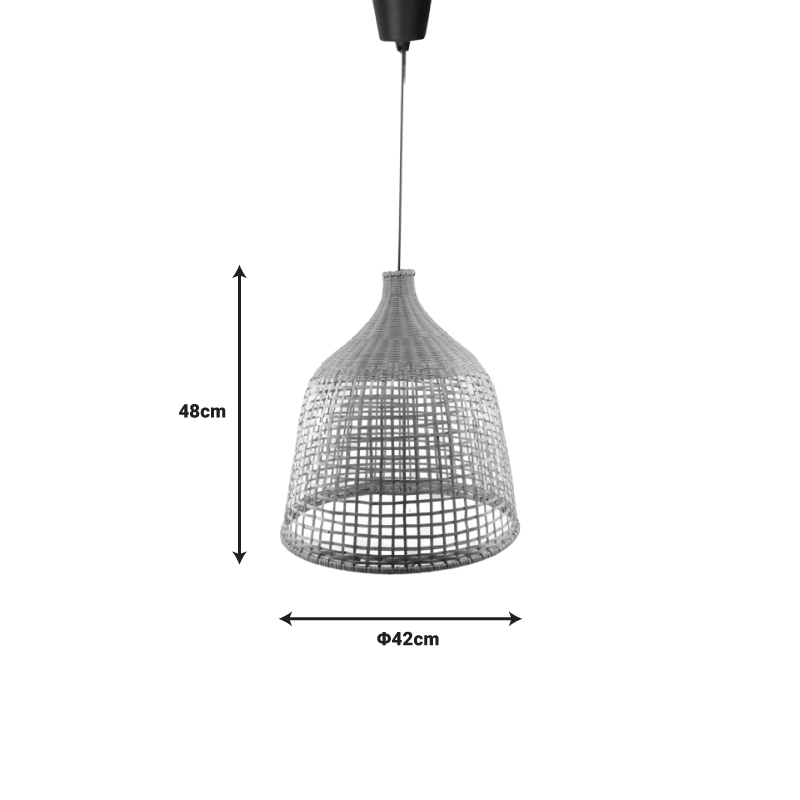 Ndriçues tavani Axien Inart E27 bambu në ngjyrë natyrale D42χ48cm