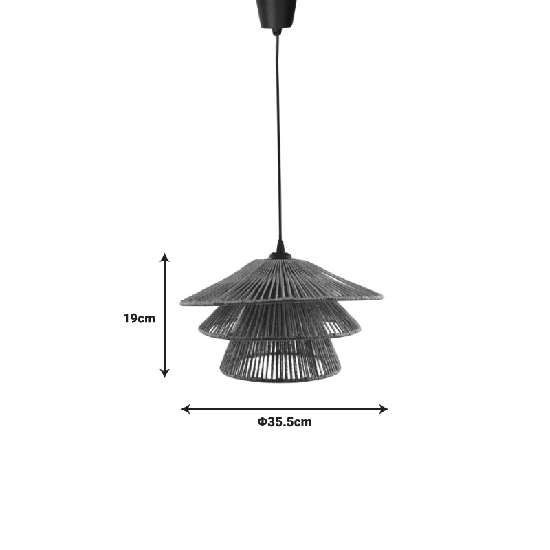Ndriçues tavani Oakim Inart E27 litar letre kafe D35.5χ19cm