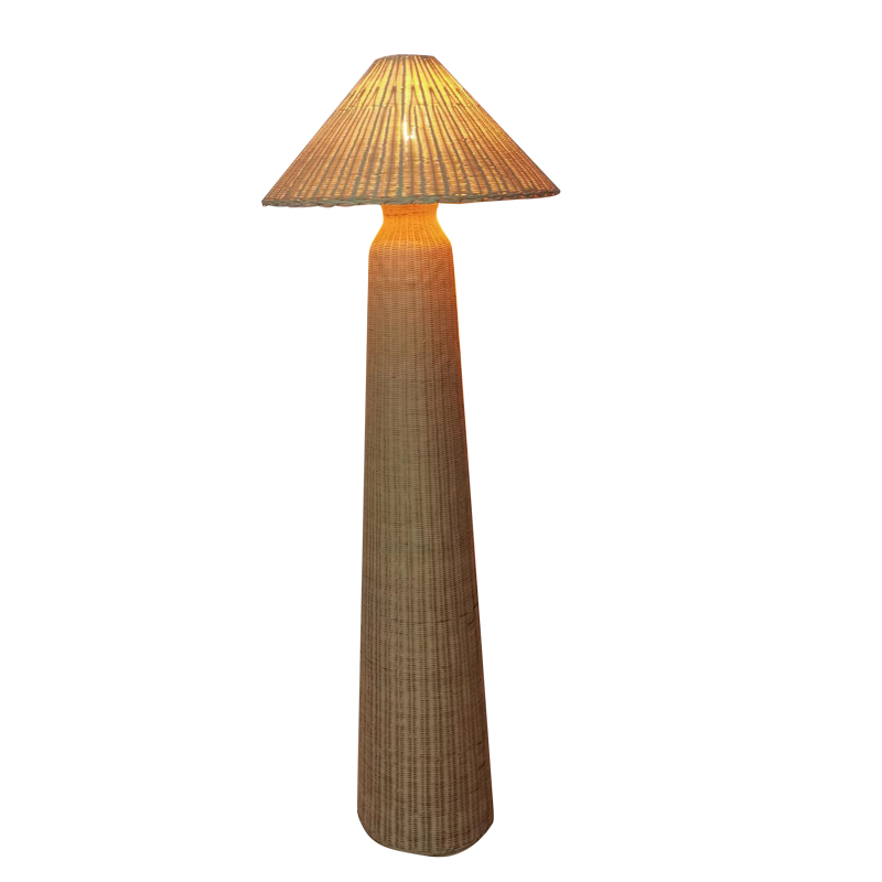 Llamba dyshemeje Mesulus Inart E27 rattan natyral D56.5x150cm