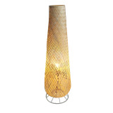 Llamba dyshemeje Solian Inart E27 bambu në ngjyrë natyrale D27x96cm