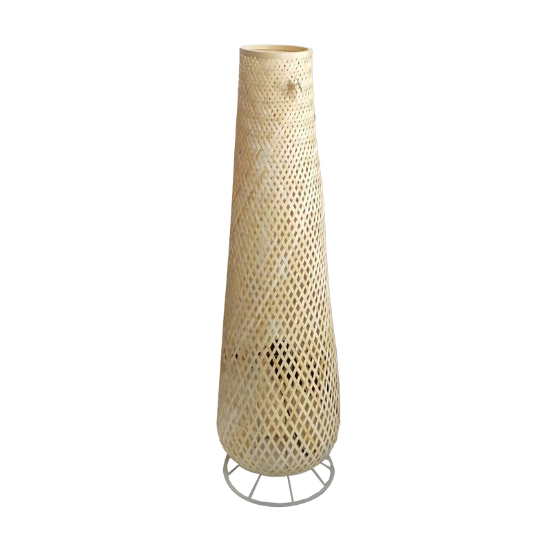 Llamba dyshemeje Solian Inart E27 bambu në ngjyrë natyrale D27x96cm