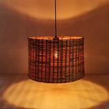 Llamba tavani Siwel Inart E27 bambu në ngjyrë kafe D40χ27cm