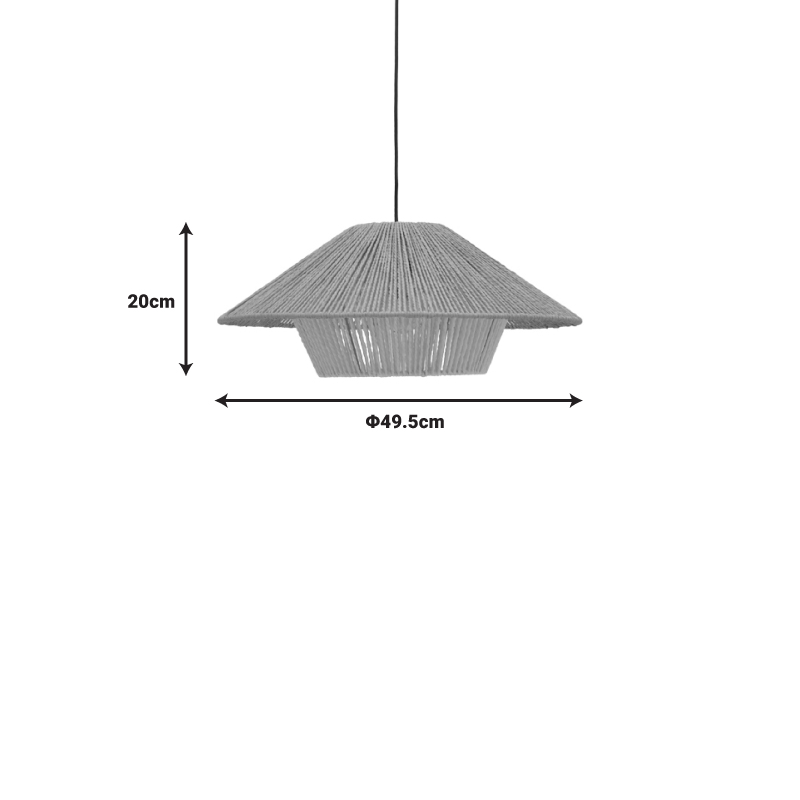 Llamba tavani Jarpie Inart E27 litar në ngjyrë natyrale D49.5χ20cm