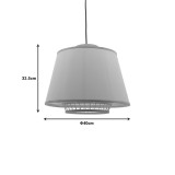 Ndriçues tavani Certy Inart E27 bambu në ngjyrë natyrale D50χ33cm