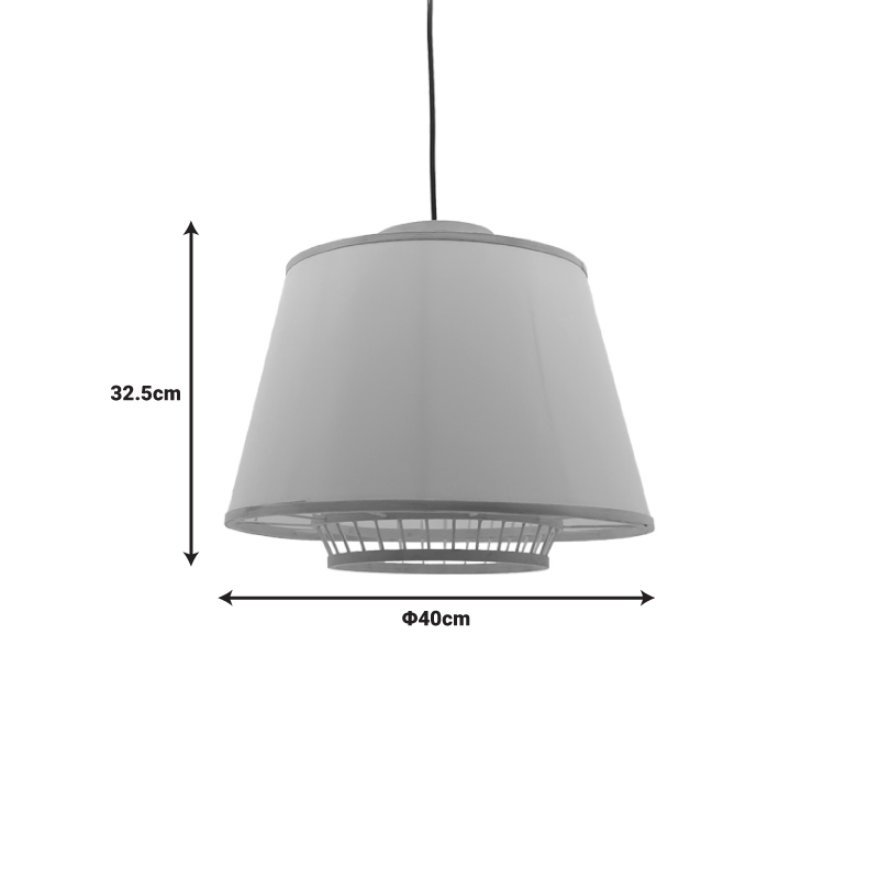 Ndriçues tavani Certy Inart E27 bambu në ngjyrë natyrale D50χ33cm