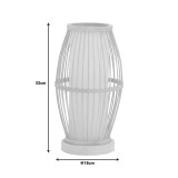 Llamba tavoline Werek Inart E27 bambu në ngjyrë natyrale D18χ33cm