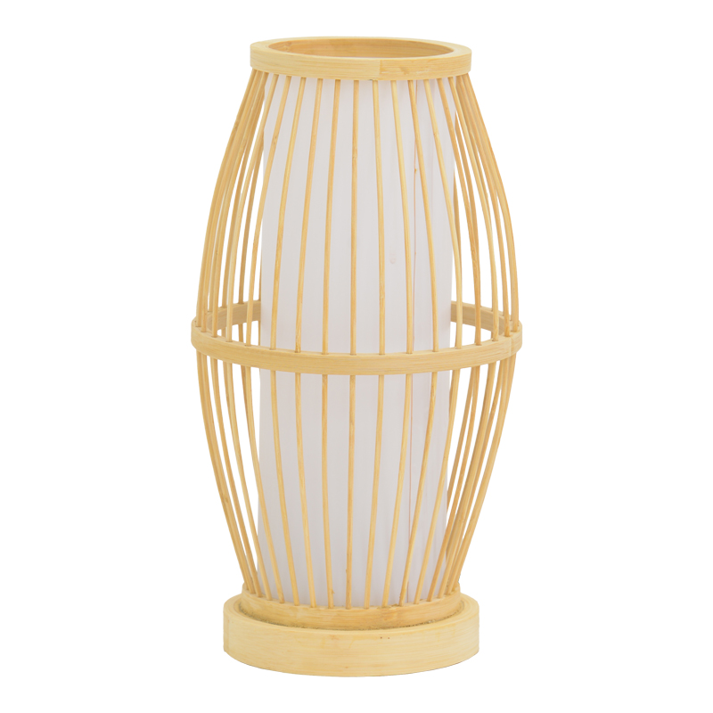 Llamba tavoline Werek Inart E27 bambu në ngjyrë natyrale D18χ33cm