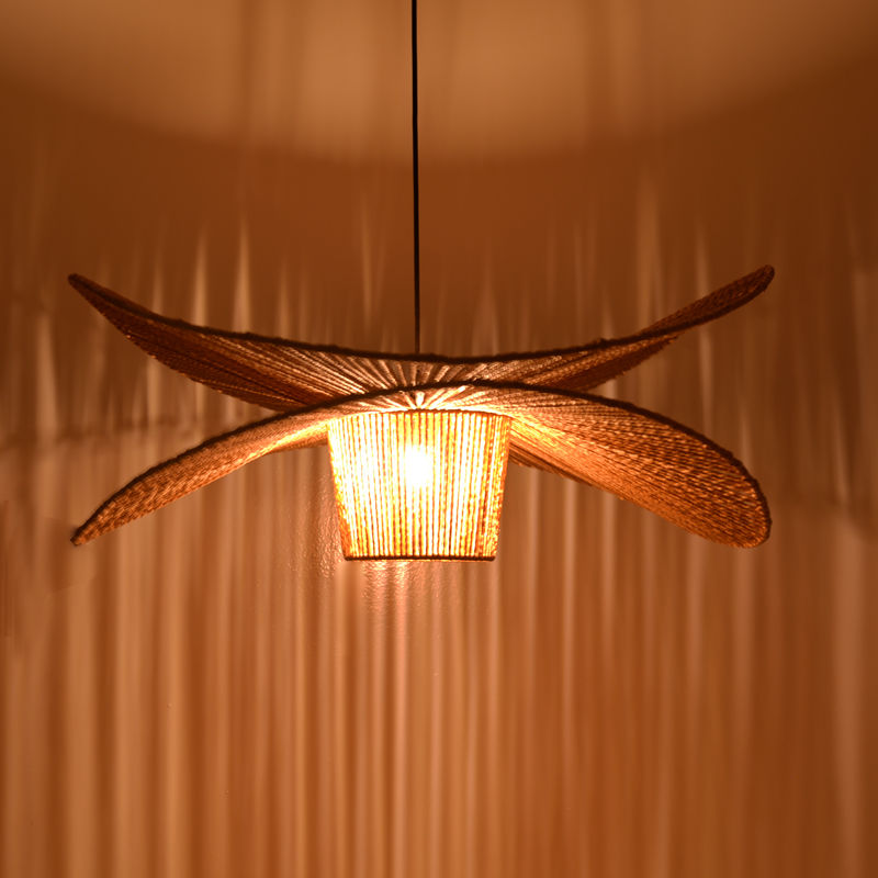 Ndriçues tavani Flibo Inart E27 bambu në ngjyrë natyrale D70χ26cm
