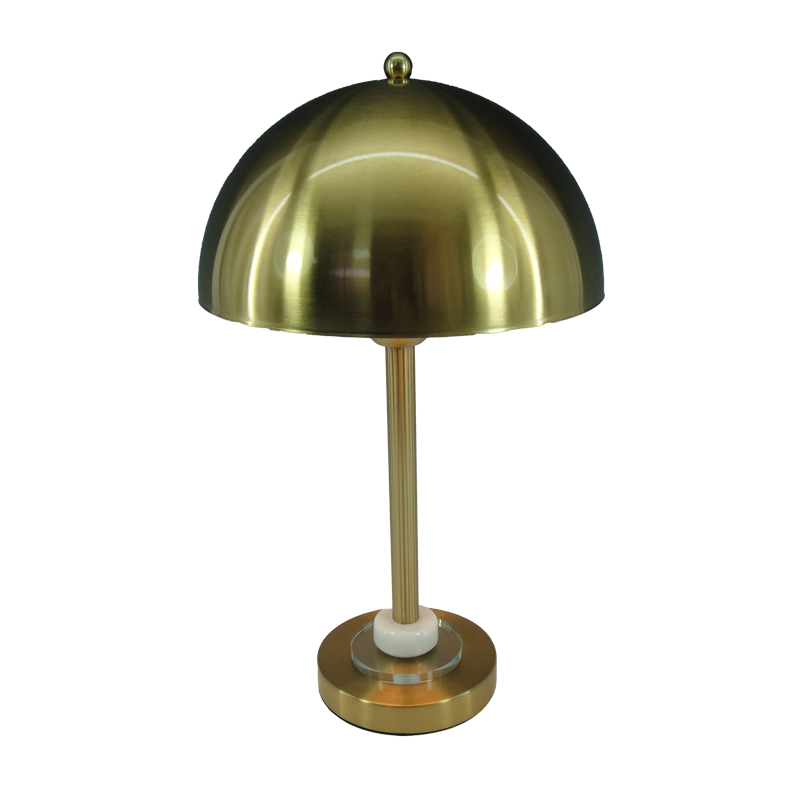 Llambë tavoline Lustrous Inart E27 metal i artë D25x42cm